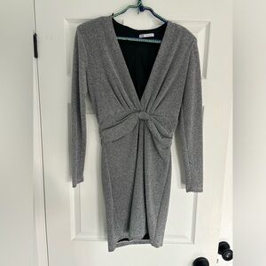 ZARA dress with metallic thread
